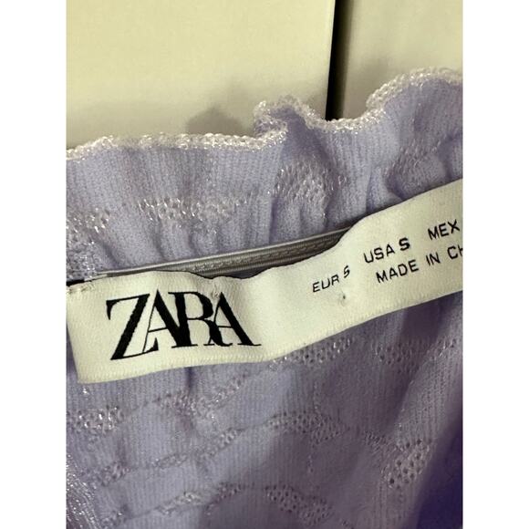 Zara Womens Lilac Tank Top Size Small Peplum - Picture 3 of 10